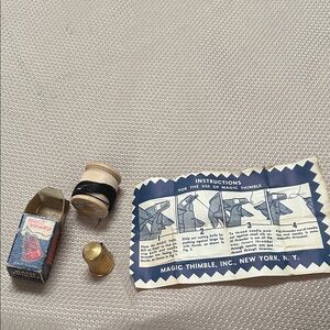 Vintage Magic Thimble Set with Instructions